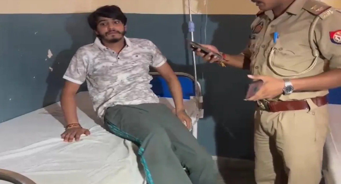 आरोपी विपिन के पैर में लगी गोली