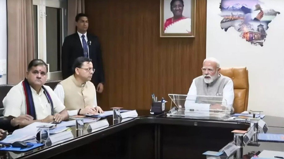 प्रधानमंत्री नरेन्द्र मोदी का उत्तराखंड दौरा . CM Dhami FB page