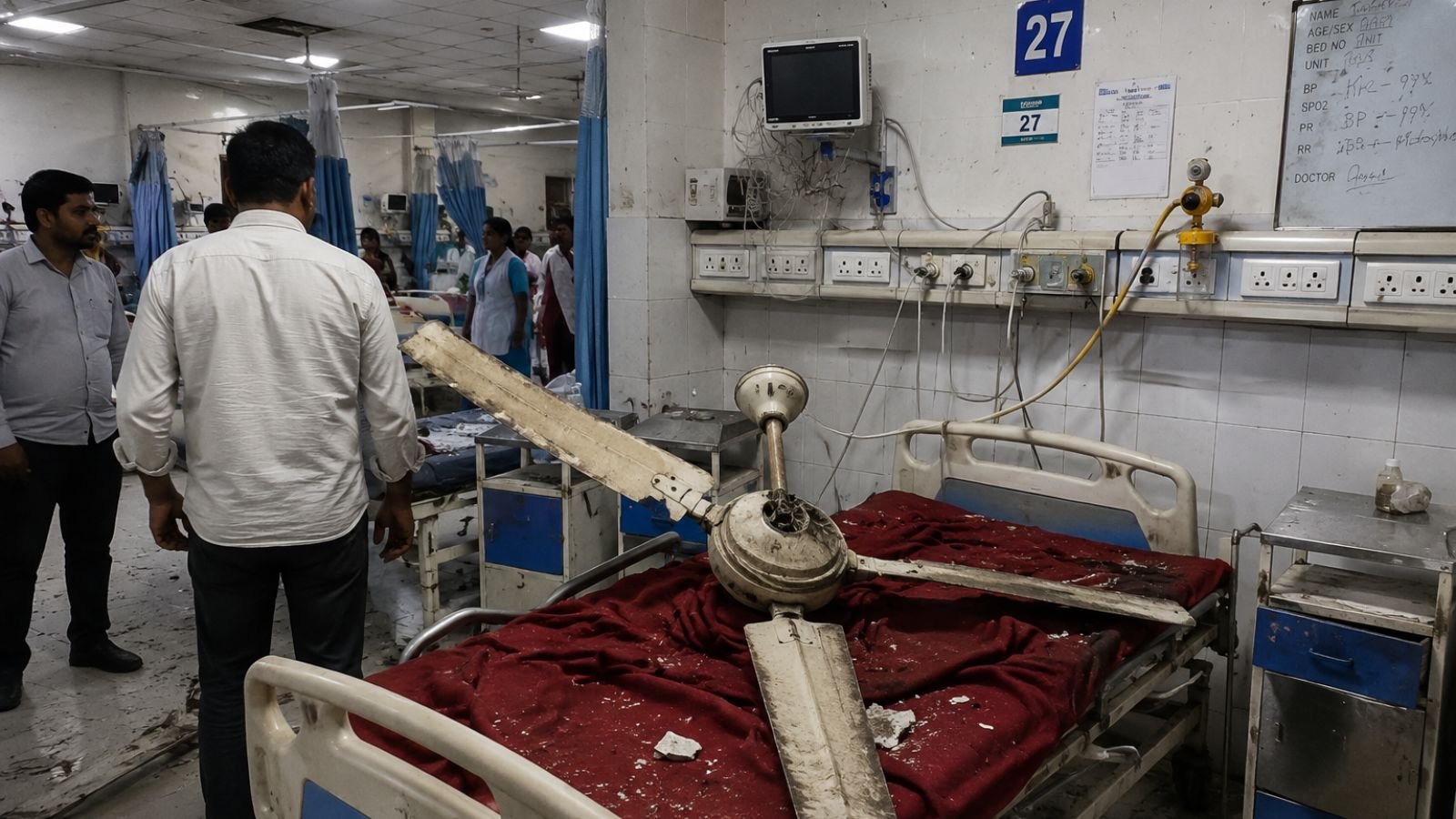 Patient dies hours after ceiling fan falls on him at Delhi hospital