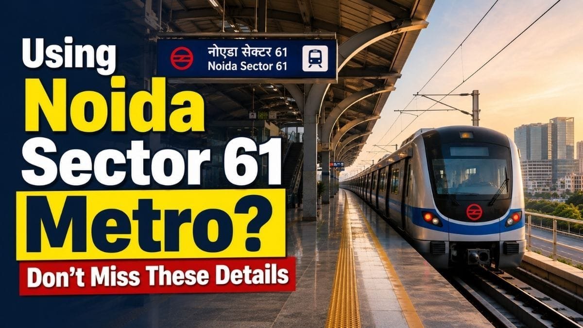 Noida Sector 61 Metro on the Delhi Metro Blue Line