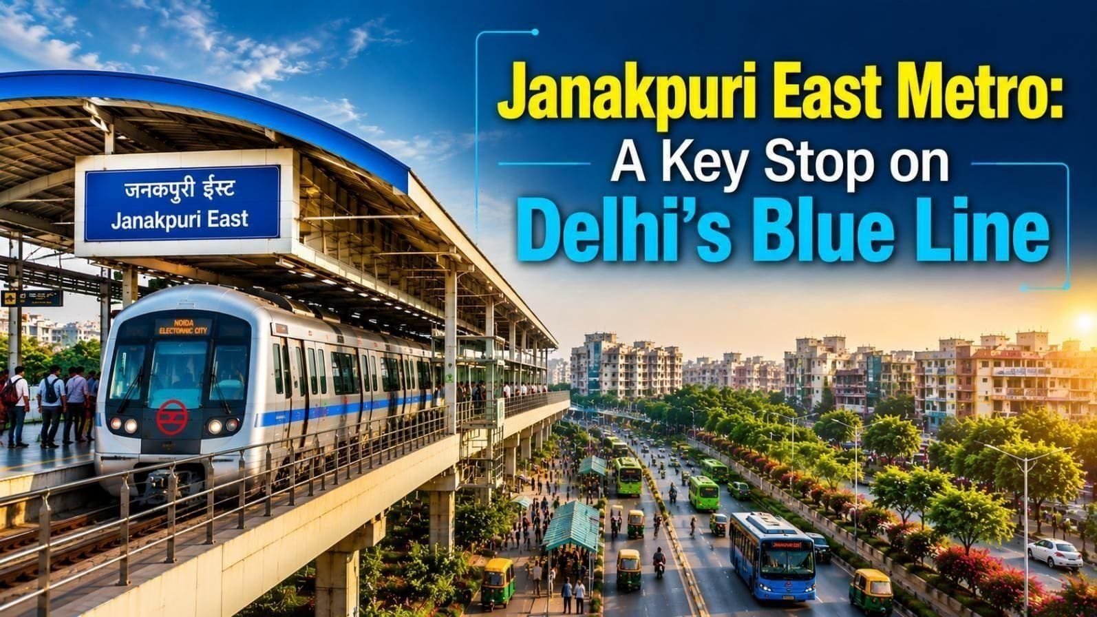 Janakpuri East Metro Station on Delhi Blue Line - Gates, Platforms, Facilities and More