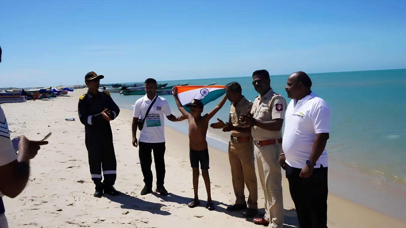 7-year-old Ishank swims 29 km Palk Strait route in 9h 50m, sets record