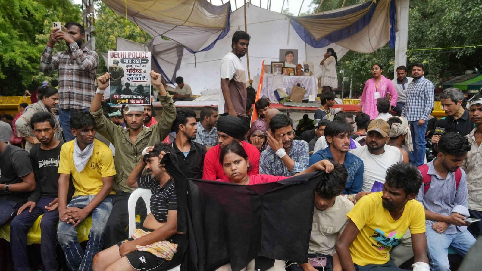 Day after, injured back at Jantar Mantar protest site: ‘Weak in body, not in resolve’