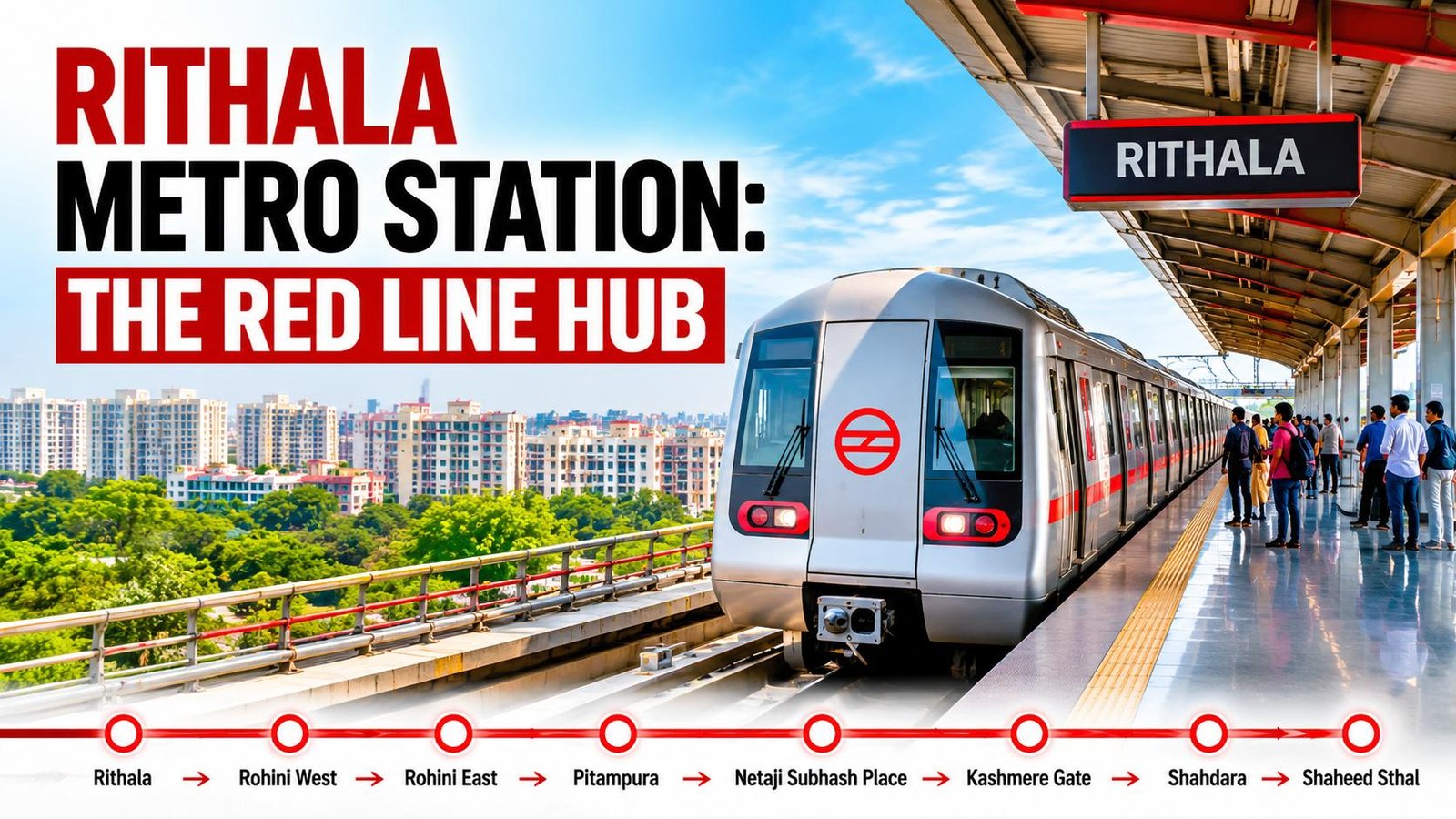 Rithala Metro Station on Delhi Metro Red Line - The Gateway to North-West Delhi