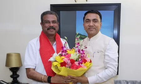 धर्मेंद्र प्रधान से मिले सीएम सावंत, नेप 2020 के नतीजों पर की चर्चा
