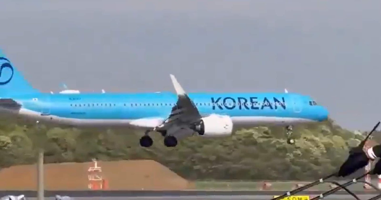 Watch: Korean Air flight wobbles during landing attempt at Narita Airport